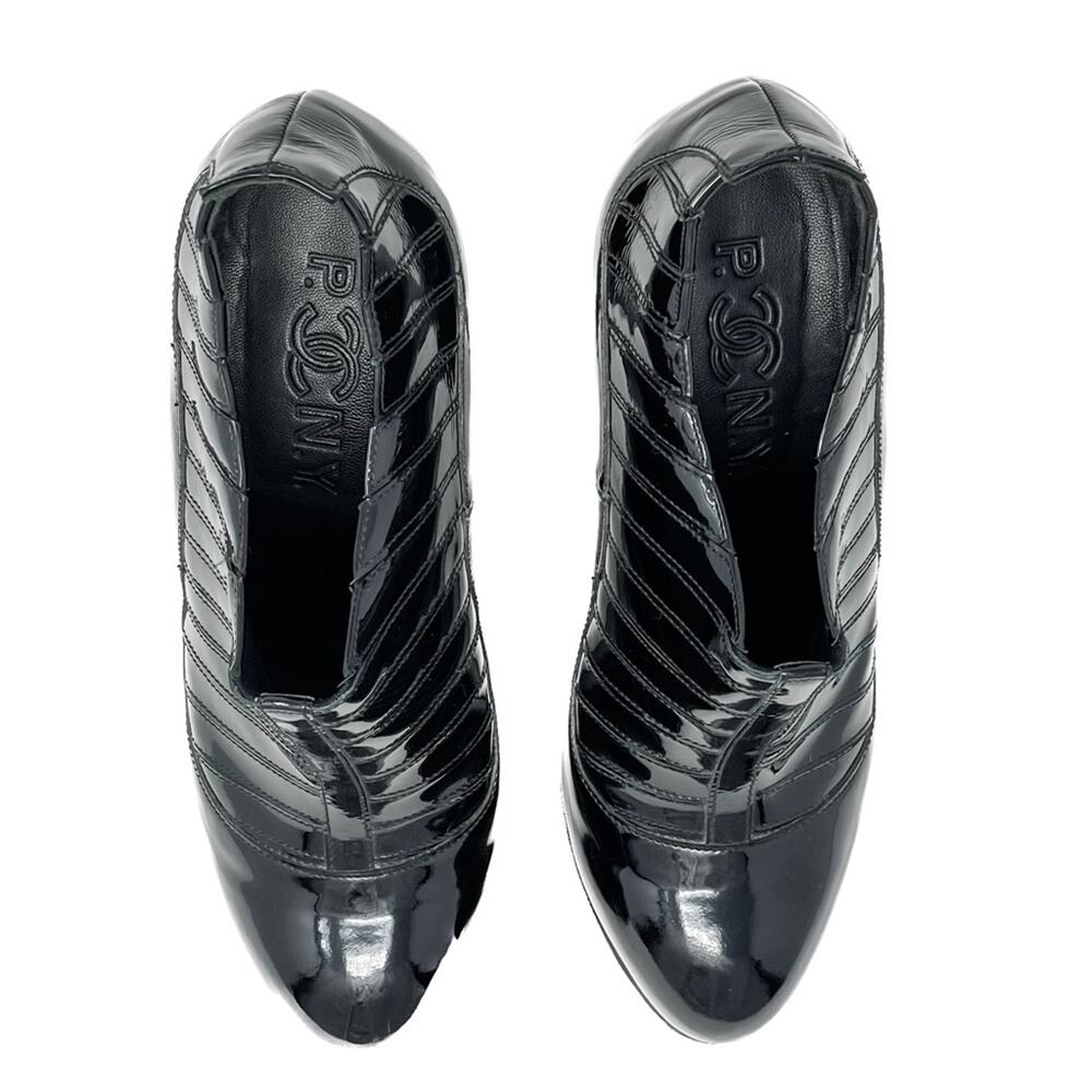 Chanel vintage 2006 Paris New York Patent Leather Booties size 38.5 US 7-7.5 - Picture 3 of 14